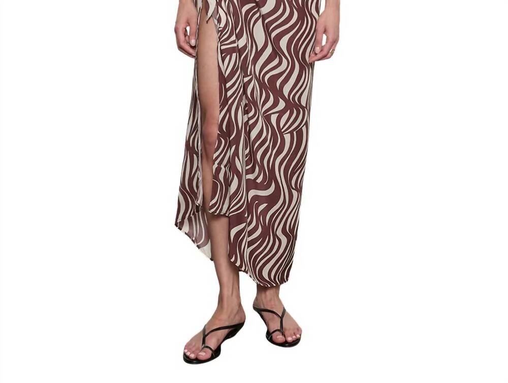 NEW ENZA COSTA adjustable tie sarong in wave print